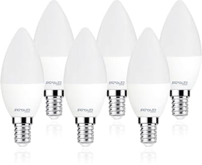 E14 LED Lamp 6W - Warm Wit Licht (2800K) - 550 Lumen - Kaarsvormige Gloeilamp - Verpakking van 6