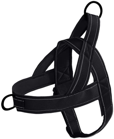 Hondentuigje - Anti-Trek Tuig - Hondenharnas - Y Tuig Hond - Reflecterend - Zwart, maat S (8–12 kg hond)