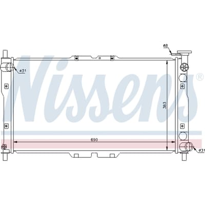 Radiator, motorkoeling NISSENS 66656