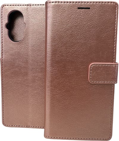 Portemonnee Book case Hoesje Geschikt voor: Oppo Reno 8 Lite - Rosegoud