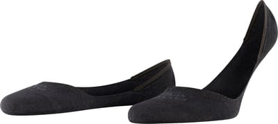 FALKE Cool 24/7 onzichtbar eenkleurig katoen footies heren grijs - maat 39-40