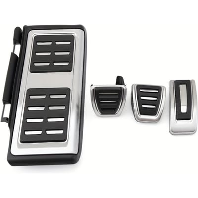 Couvre-pédales de voiture LHD Pour VW Pour Tiguan 2017-2020 Pour Passat B8 Pour Golf 7 Pour T-cross Pour T-roc Troc Pour Skoda Pour Octavia A7 Pour Seat Pour Leon 5F MK3