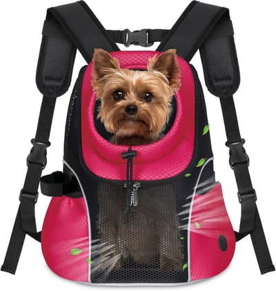 Hondenrugzak voor Kleine Honden - Geventileerde Reisrugzak voor Wandelen en Fietsen