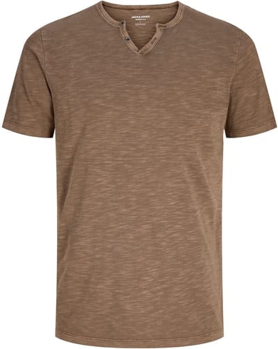 JACK & JONES- JJESPLIT NECK TEE SS NOOS - Heren - T-shirt