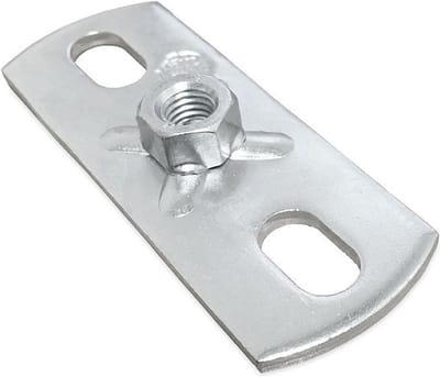 Muurplaat met moer - M12 - 120 x 40mm - Gegalvaniseerd