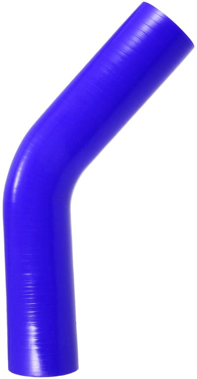 Dailygoods- Silicone Slang 45 Graden Bocht - Universeel - 45mm Binnendiameter - 5mm Dikte - Blauw - Schokbestendig Materiaal - Koelslang