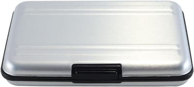 Geheugenkaart Opslag - Kaarthouder Case - Veilige Opslag - Waterdicht Schokproof - 8 SD 8 TF - Zilver