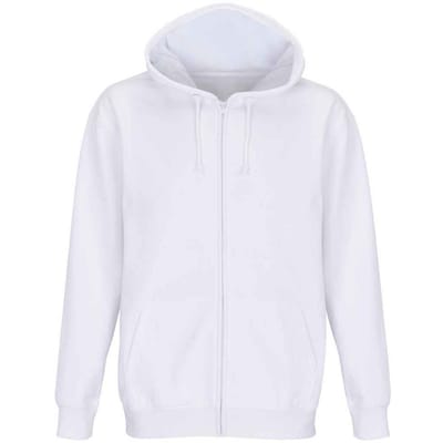 SOLS Unisex Carter Full Zip Hoodie voor volwassenen (Wit)