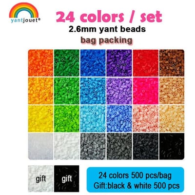 Yantjouet 2,6 mm Mini Kralen Set 24 48 72 kleuren / Collectie Ideaal voor Kind Hama Kralen Doe-het-zelf Puzzels Hoge Kwaliteit Handgemaakt Cadeau Kinderen Speelgoed