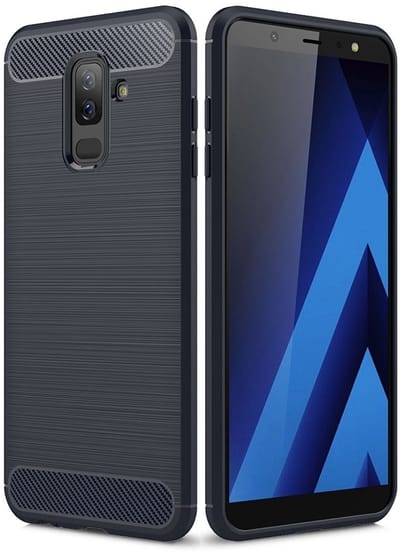 Ntech Soft Brushed TPU Hoesje Geschikt Voor Samsung Galaxy A6 (2018) - Matt Zwart
