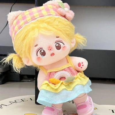 Cartoon 20cm Katoenen Pop Poppenkleding Set BJD Poppen Accessoires Poppenkleding Cosplay Props Cadeau Feeënjurk Kinderspeelgoed gray