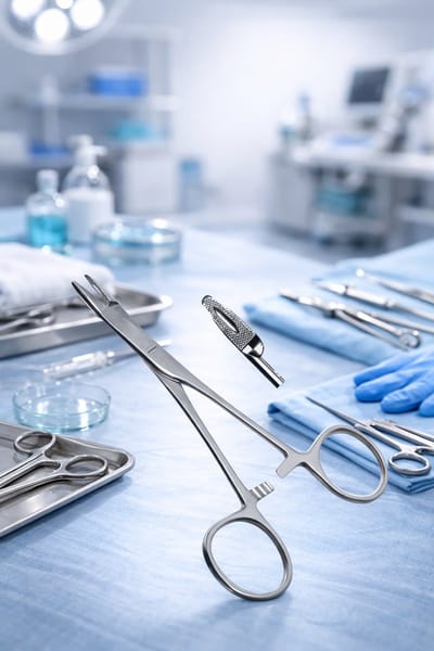 Benelux Surgical Instruments – Olsen-Hegar Naaldvoerder 15 cm – Met Schaar – Kleurcodering – RVS – Hechtinstrument