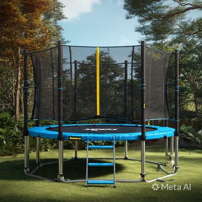 Trampoline voor Buiten 244 cm met Veiligheidsnet en Ladder – Recreatie Tuintrampoline met Verzinkt Metalen Frame, Antislip Ladder, Gebogen Poten en Hoog Elastisch Springdoek – voor Kinderen & Volwassenen – Urbanhome