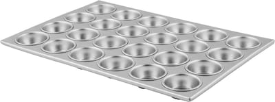 Muffin Bakvorm - Cupcake Blik - Taarten Bakken - Antiaanbaklaag - 24 Koppen - Zilver