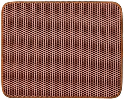 Nivard Kattenbak Mat - Katten Mat - Grit Opvanger - Schoonloopmat Kattenbak - Kattenbak Uitloopmat - Kattenbak Matje - Cat Litter Mat - Wasbaar - Koffie - 30x30cm