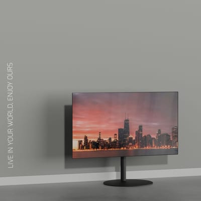 TV vloerstatief SPHERE 60 Design Tv standaard Trendy Zwart Staal 32-65” - VESA 100x100