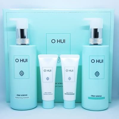 O HUI Clear Scince Ensemble Spécial Soins Capillaires 3 Articles Magasin de Luxe Coréen white