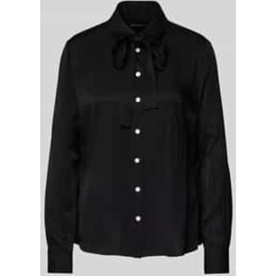 Overhemdblouse van viscose met strikdetail