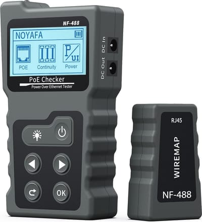 Netwerktester met LCD Display voor Cat5/Cat6 - PoE-functie en Kabelstatuscontrole