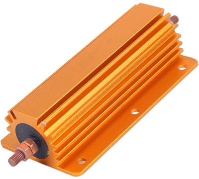 Allecto - Vermogensweerstand - 200W 4Ohm - Aluminium Behuizing - Draadgewonden Weerstand - Geschikt voor Industrieel Gebruik - Compact Formaat