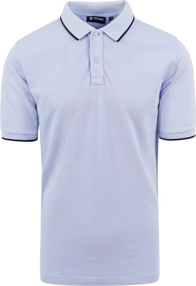 Suitable Respect Polo Tip Ferry Lichtblauw - Maat M - Heren - Polo shirt Heren met Korte mouw