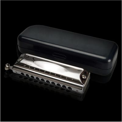 Chromatische Mondharmonica - Beginner Instrument - Muziek Maken - 10 Gaten Ontwerp - Zakformaat - Zilverkleurig