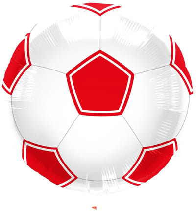 Voetbal Ballon Rood/Wit - 43cm
