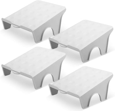 Famanu - Schoenenrek, 4 stuks schoensleuven, organizer, antislip schoensleuven, dubbellaags schoenenrek, schoenenopslag, kast, ruimtebesparende opslag, schoenenrek voor thuis, woonkamer