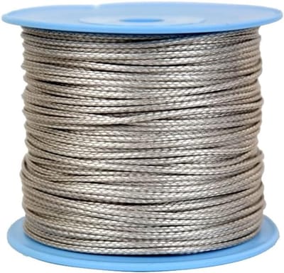 Gevlochten Touw - Sterk Koord - Watersport Gebruik - Hoge Treksterkte - 2mm Diameter - Koolgrijs