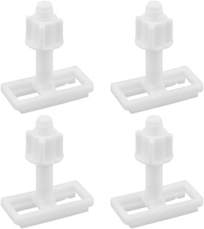 Toiletzitting Schroeven - Bevestigingsbouten Kit - Toilet Reparatie - Corrosiebestendig Plastic - 8 Stuks - Wit