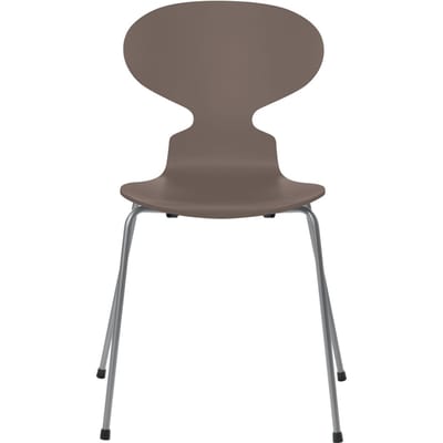 Fritz Hansen Ant Stoel - gelakt - deep clay - zilvergrijs