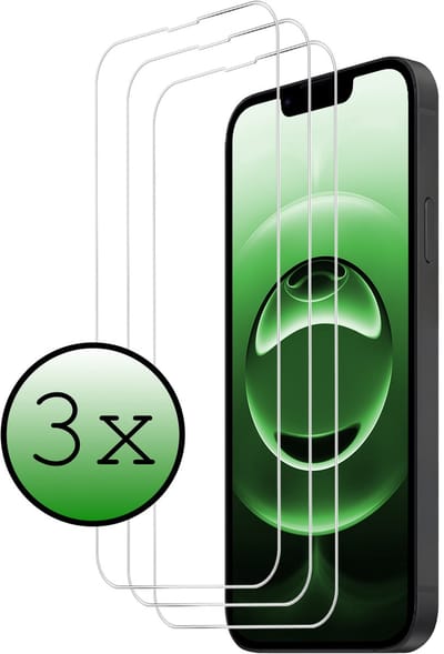 Screenprotector - 3 Stuks Geschikt voor Apple iPhone 16e - Volledige Dekking - Beschermglas - Gehard Glas - Tempered Glass - Screen Protector
