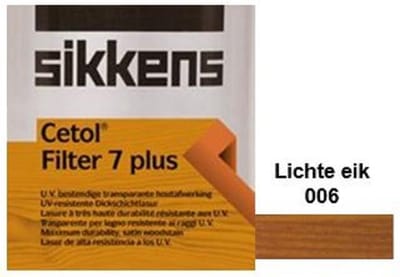 Sikkens Filter 7 plus - Beits - Transparante houtbescherming - uitstekende duurzaamheid - lichte eik - 006 - 5 L