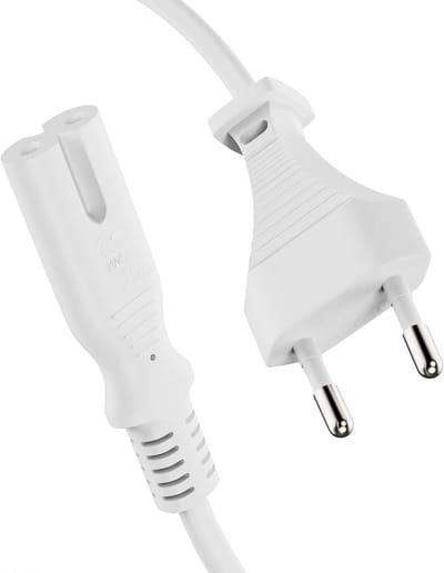 Stroomkabel Eurostekker naar IEC C7, 1 meter Rechte Aansluiting voor Elektrische Apparaten