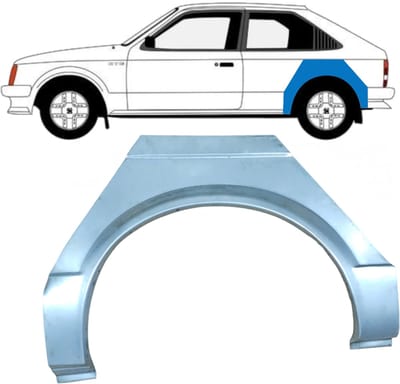 Reparatiepaneel achterspatbord voor Opel Kadett D 1979-1984 / Links