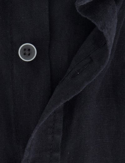 Overhemd Casa Moda zwart korte mouw borstzak wijde fit