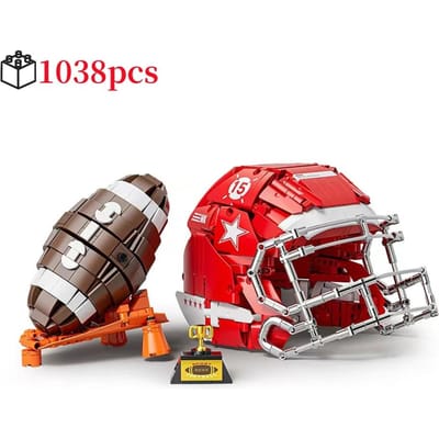 1038 Delen Creatieve Sport Bouwstenen Set DIY American Football Honkbal Bakstenen Bureaudisplay Cadeau Voor Volwassenen Kinderen red