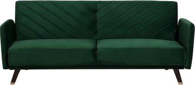 SENJA - Slaapbank 3-zits - Smaragdgroen - Polyester