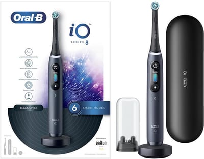 Oral‑B iO Series 8 Black Onyx – Elektrische Tandenborstel – Met Opzetborstel, Reisetui & Magnetische Oplader