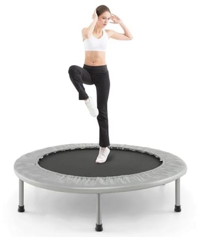 Opvouwbare Kindertampoline - 97 cm Diameter - Flexibele Fitness Trampoline voor Binnen en Buiten - Tot 150 kg Belastbaar
