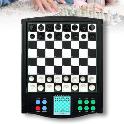 Elektronische Schaakset - Smart Schaken Bord - Strategisch Spel - Smart Touch Interactie - 10.1x8x1.1 inch - Zwart