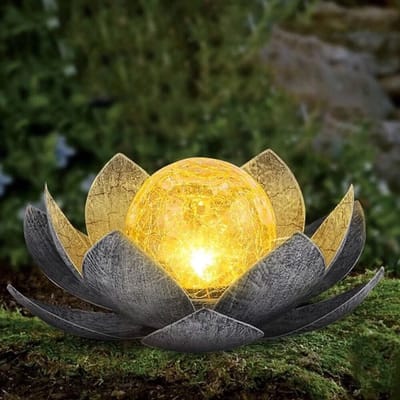 Tuinverlichting Solar - Zonnelampen voor Buiten - Lotuslantaarn - Tuinverlichting op Zonneenergie - Voorzien van een Lichtsensor