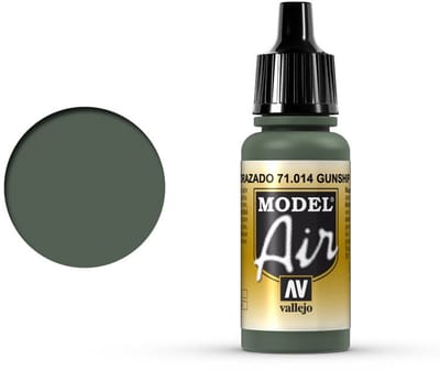 Vallejo Hobbyverf Schepen - 71014 Model Air Gunship Green - Acryl Verf flesje - 17 ml