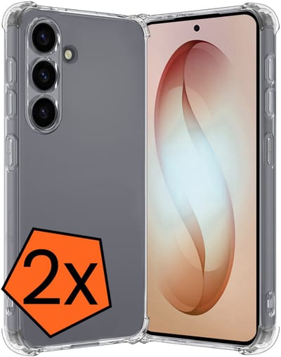 Hoes - 2 Stuks - Geschikt voor Samsung Galaxy S26 - Sterk & Shockproof - Siliconen Case - Back Cover - Telefoon Hoesje Shock Proof - Transparant