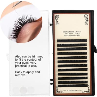 Natuurlijke Zijdeproteïne Valse Wimperharen Dichte Dikke Nep Oogwimpers Verlenging Make-up Tool 14mm 11mm beige
