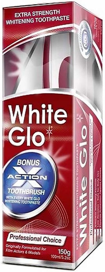 White Glo Professional Choice tandpasta en tandenborstel set voor witte tanden