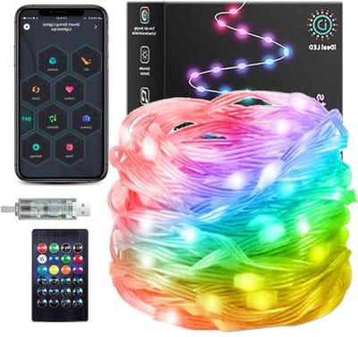 Lichtketting - LED Snoer - Decoratie - Muziek Synchronisatie - 200 LEDs - Regenboog