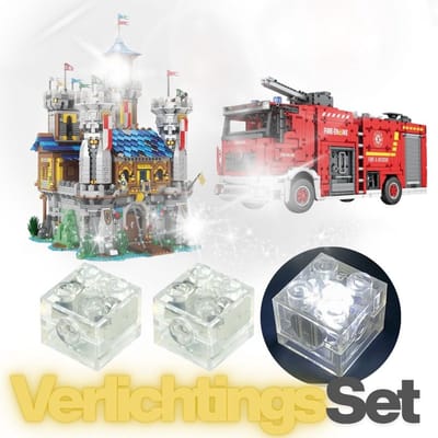Xainy SS04 I/O Switch Verlichtingsset kubus witlicht | Geschikt voor bekende merken o.a Reobrix Pantasy | Speelgoed verlichting voor bouwpakketten of modelbouw | Bouwblokken lampjes op batterijen geschikt voor kinderen & volwassenen | My bricks light