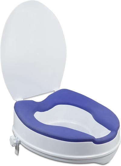 Verhoogd Toilet - Toiletverhoger Zitting - Meer Comfort - Zachte Vulling - 10 cm Hoog - Wit