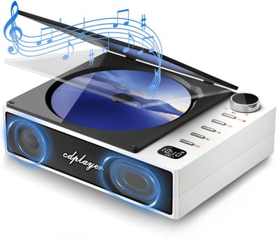 Draagbare Bluetooth CD-speler met luidspreker - Anti-skip Discman oplaadbaar - MP3 CD-speler met afstandsbediening en koptelefoon - Ideaal voor kinderen, senioren en luisterboeken - Compact voor reizen - Wit